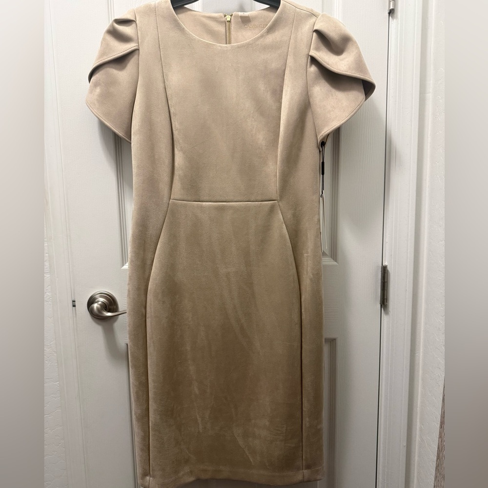 Calvin Klein Tan Midi Dress